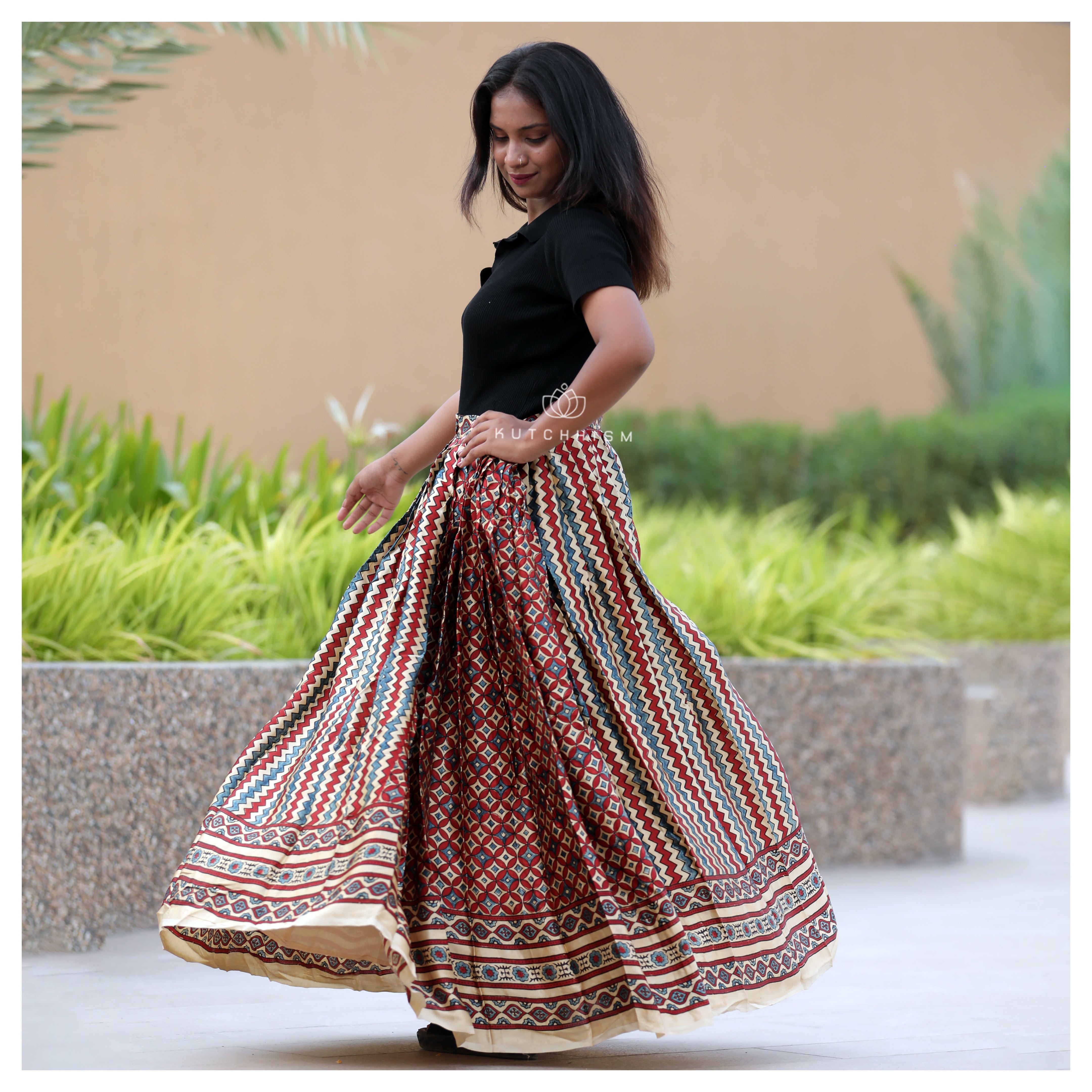 Ajrakh Lehenga