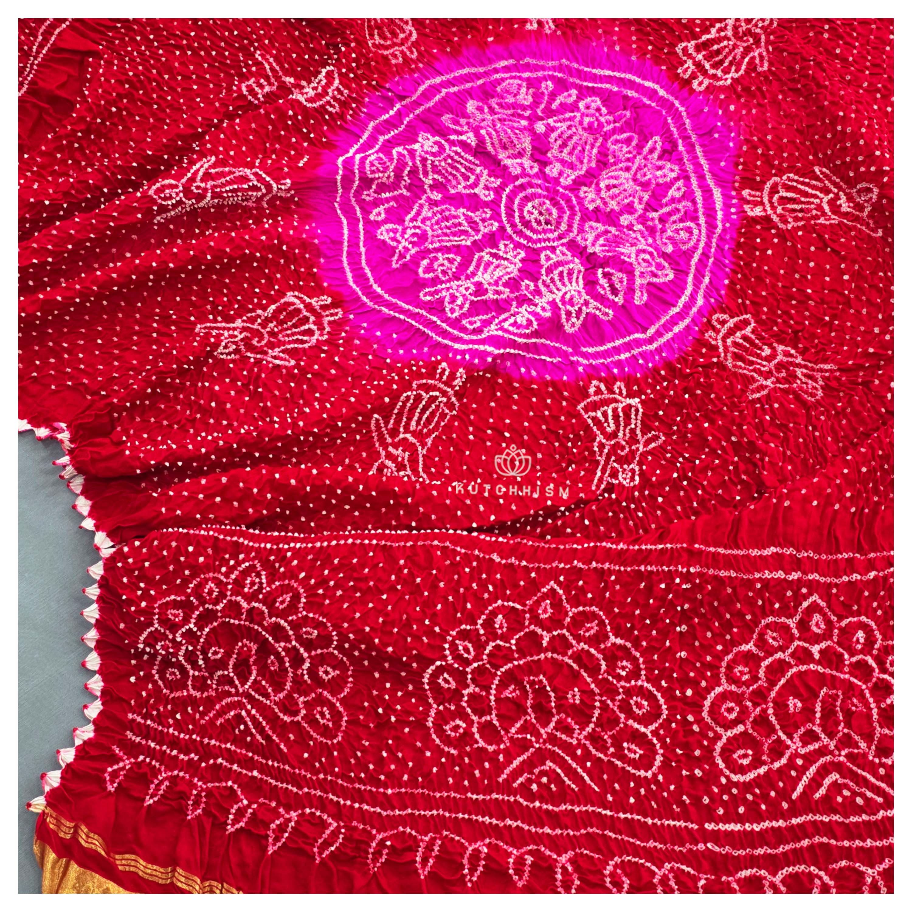 Red Pink dupatta