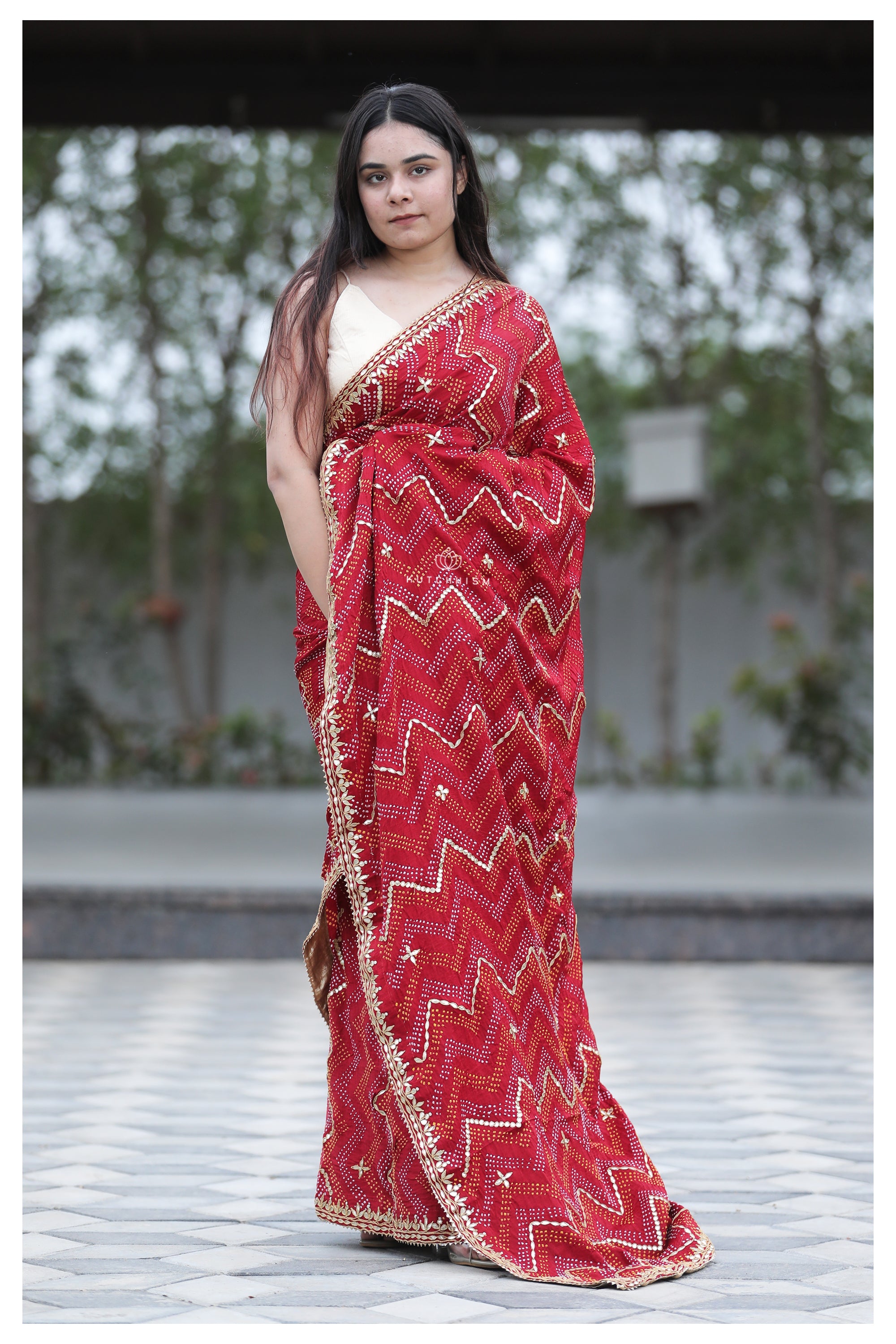 Maroon Handcrafted Saree
