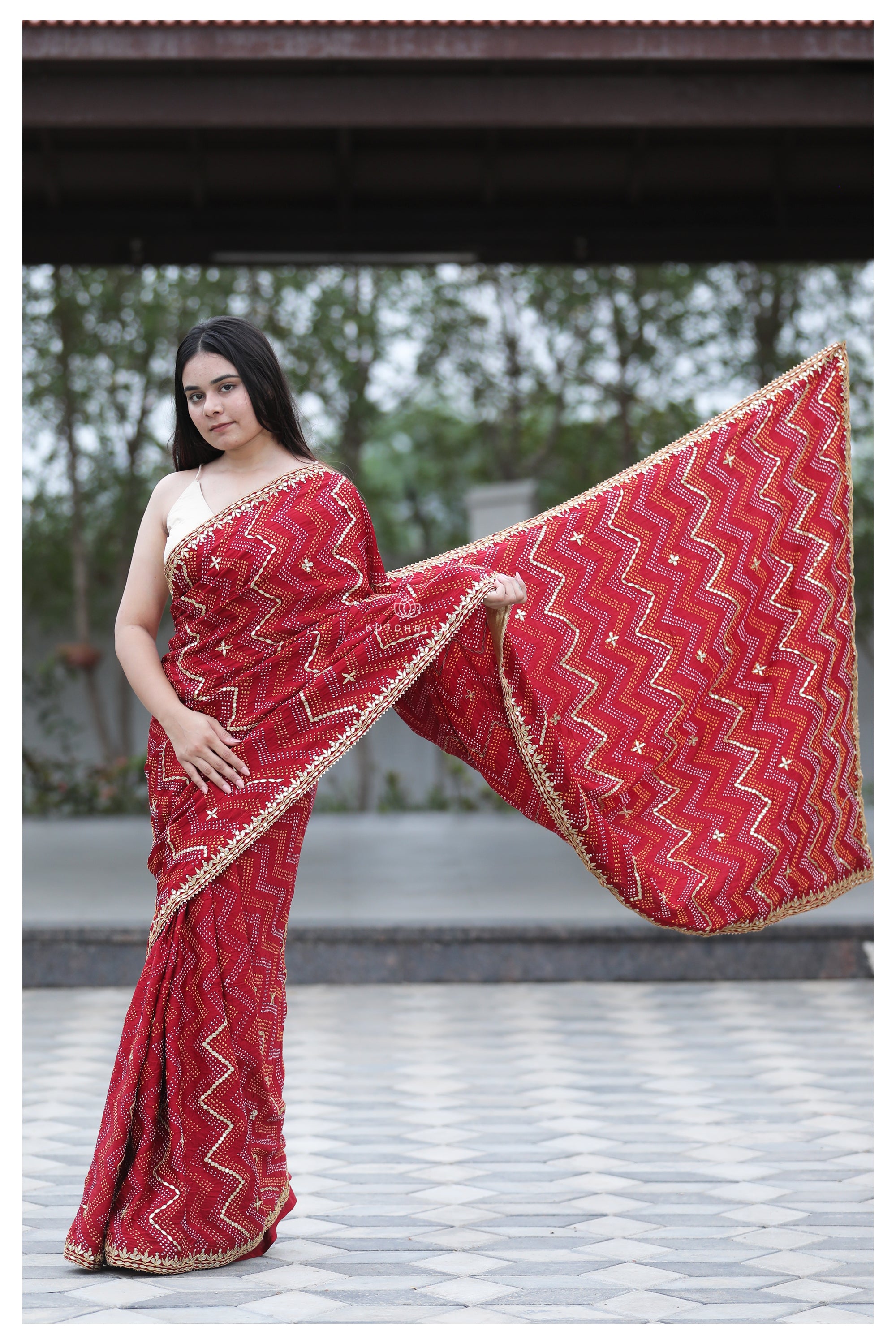 Maroon Handcrafted Saree