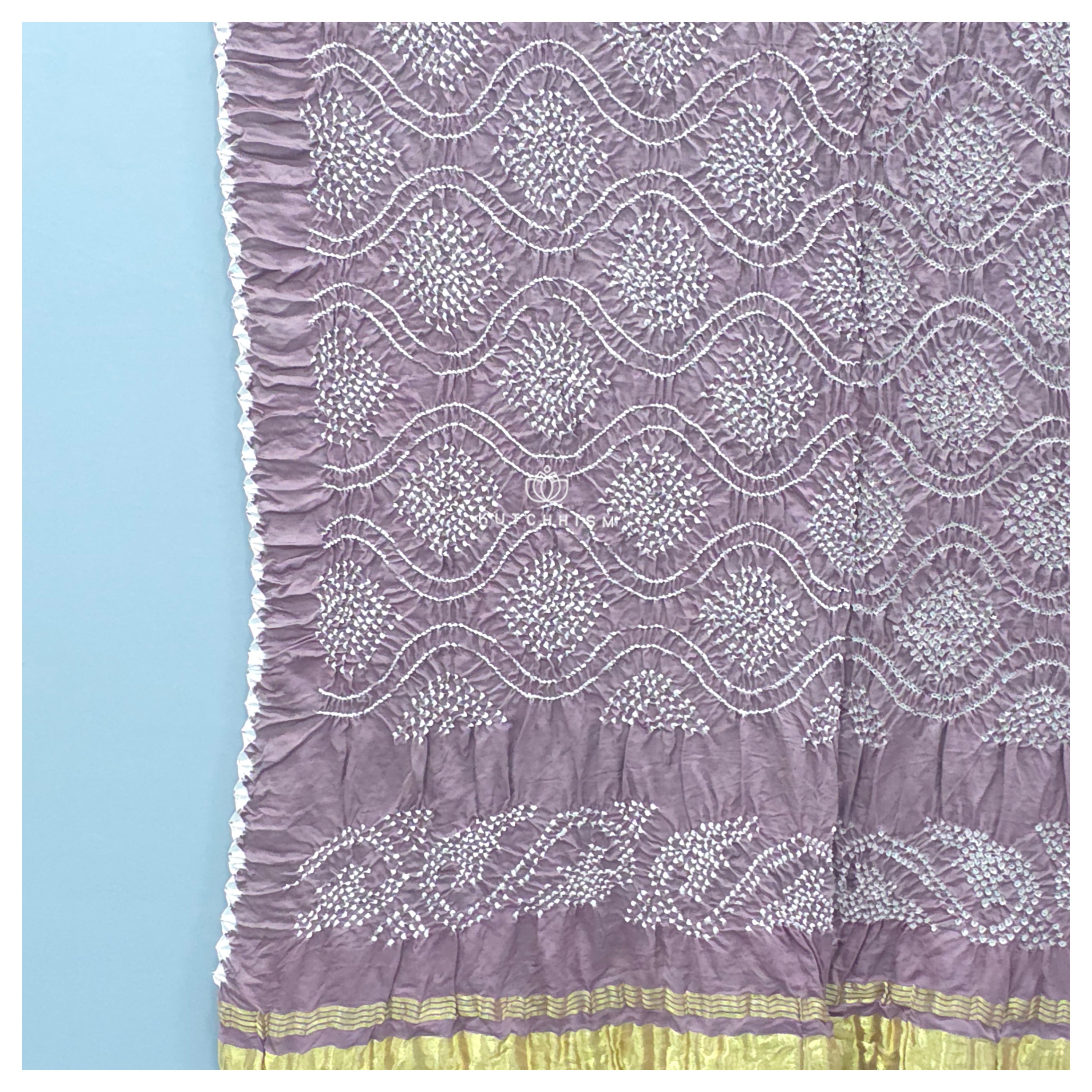 Mauve Bandhani dupatta