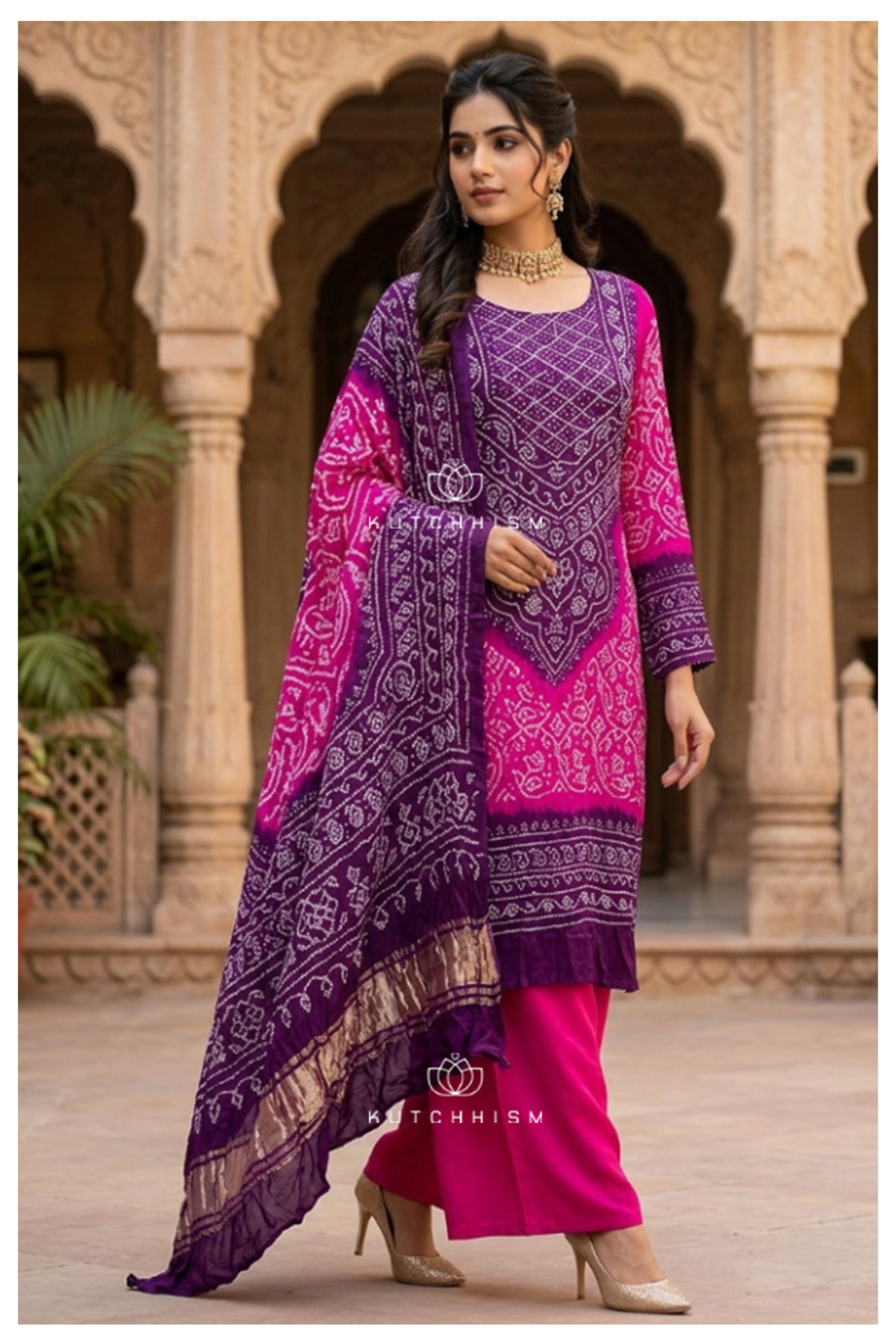 Pink n Purple Abha Suit