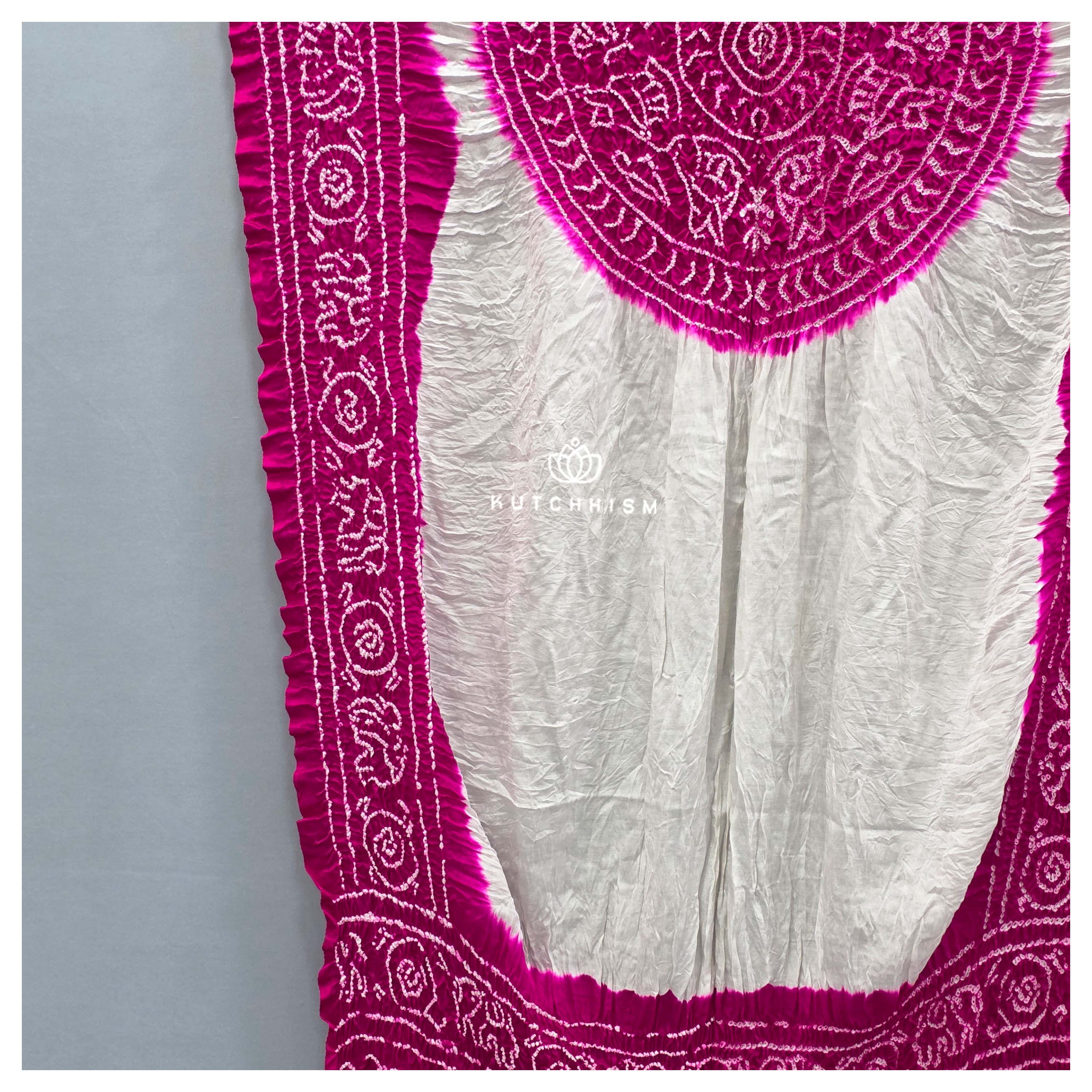 Pink and White Shaded Dupatta