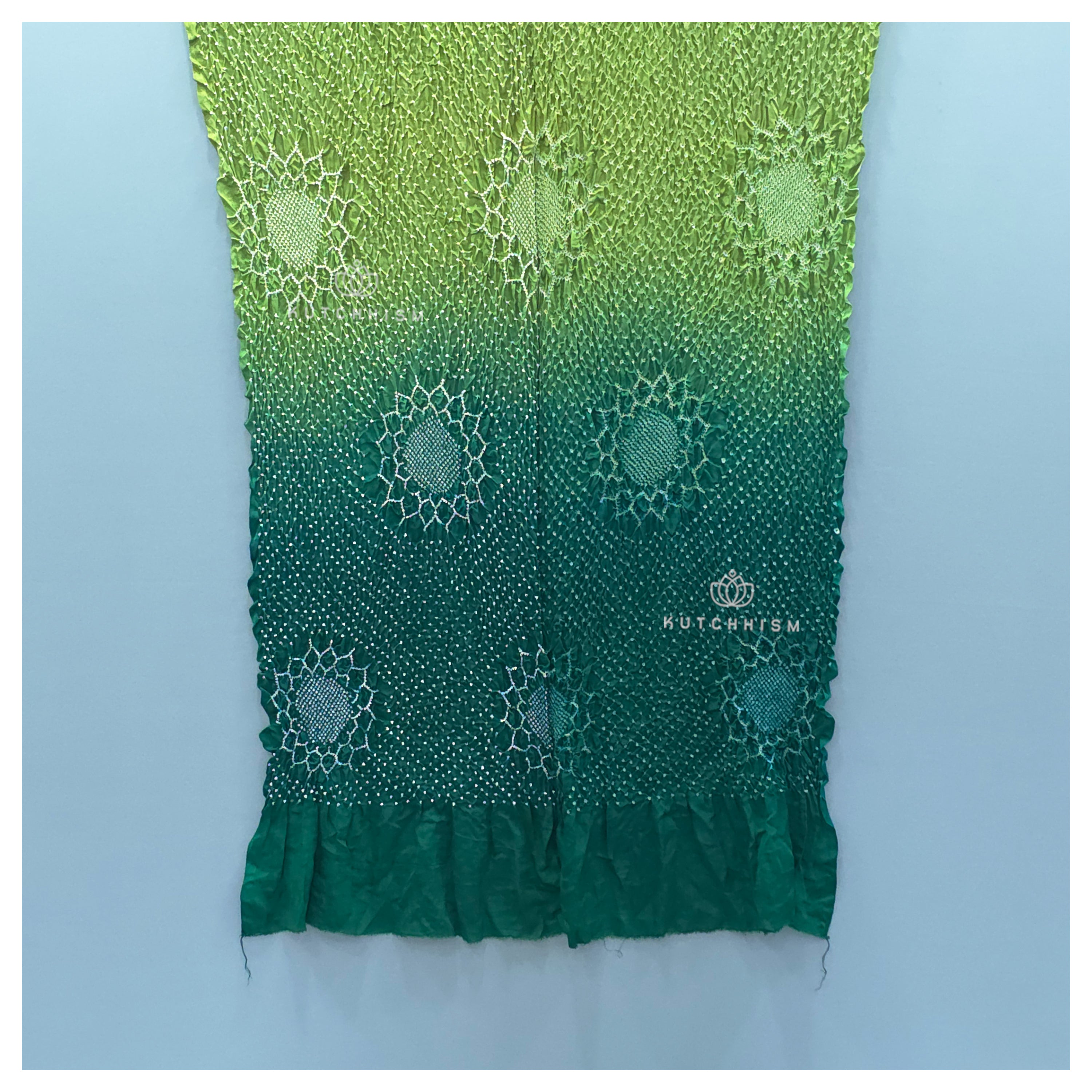 Green Shaded Bandhani dupatta