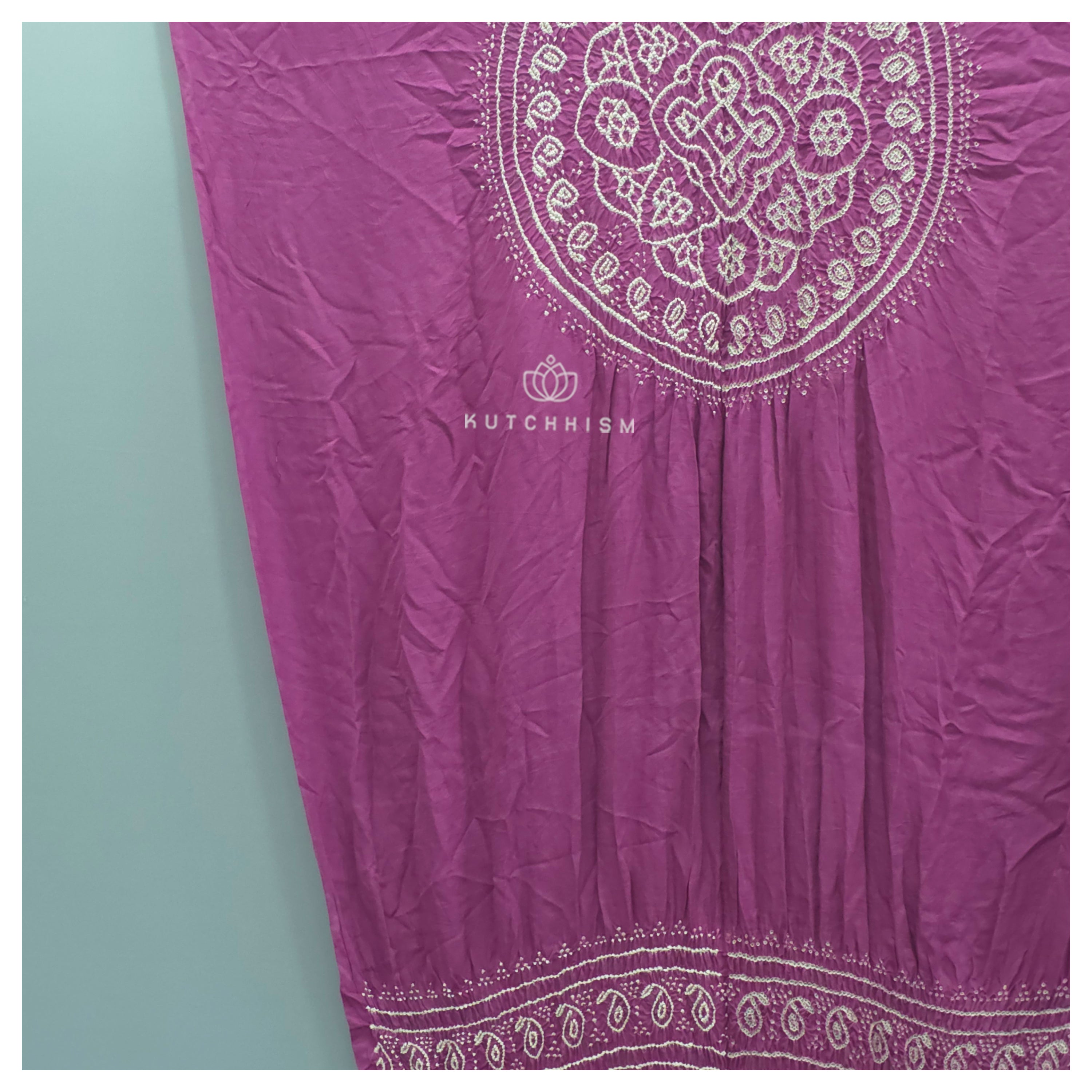 Mauve Pink Bandhani dupatta