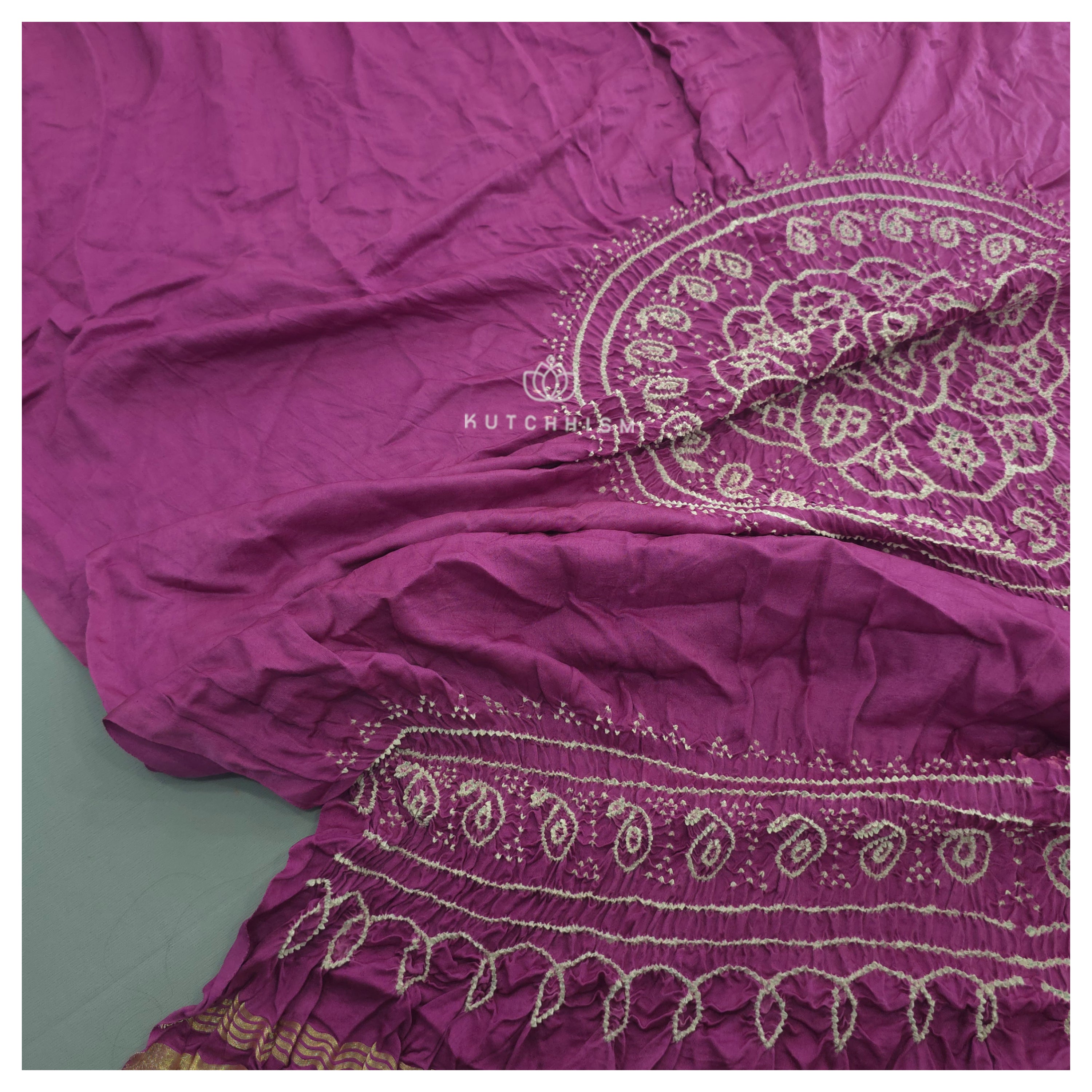 Mauve Pink Bandhani dupatta