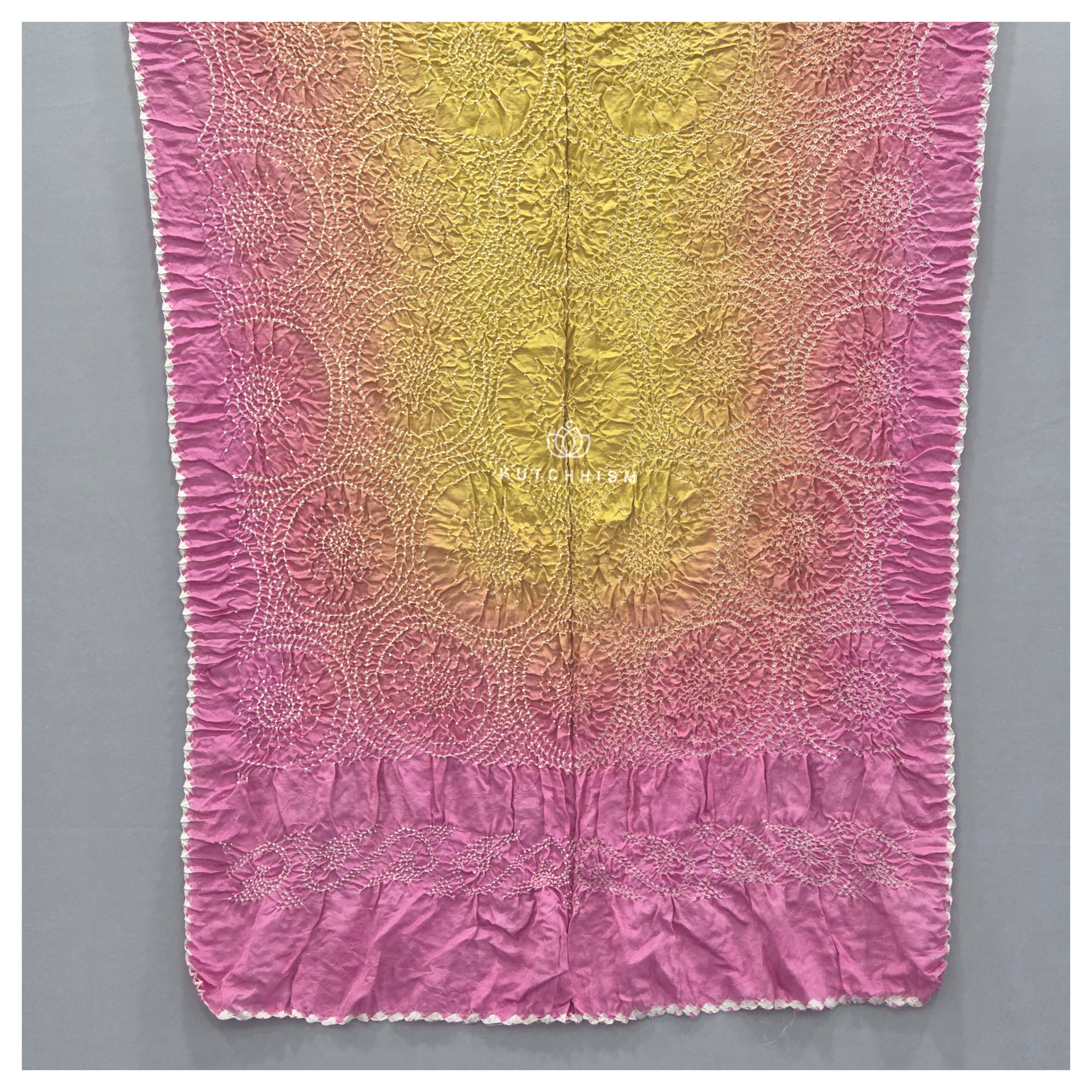 Yellow Pink Shaded Dupatta
