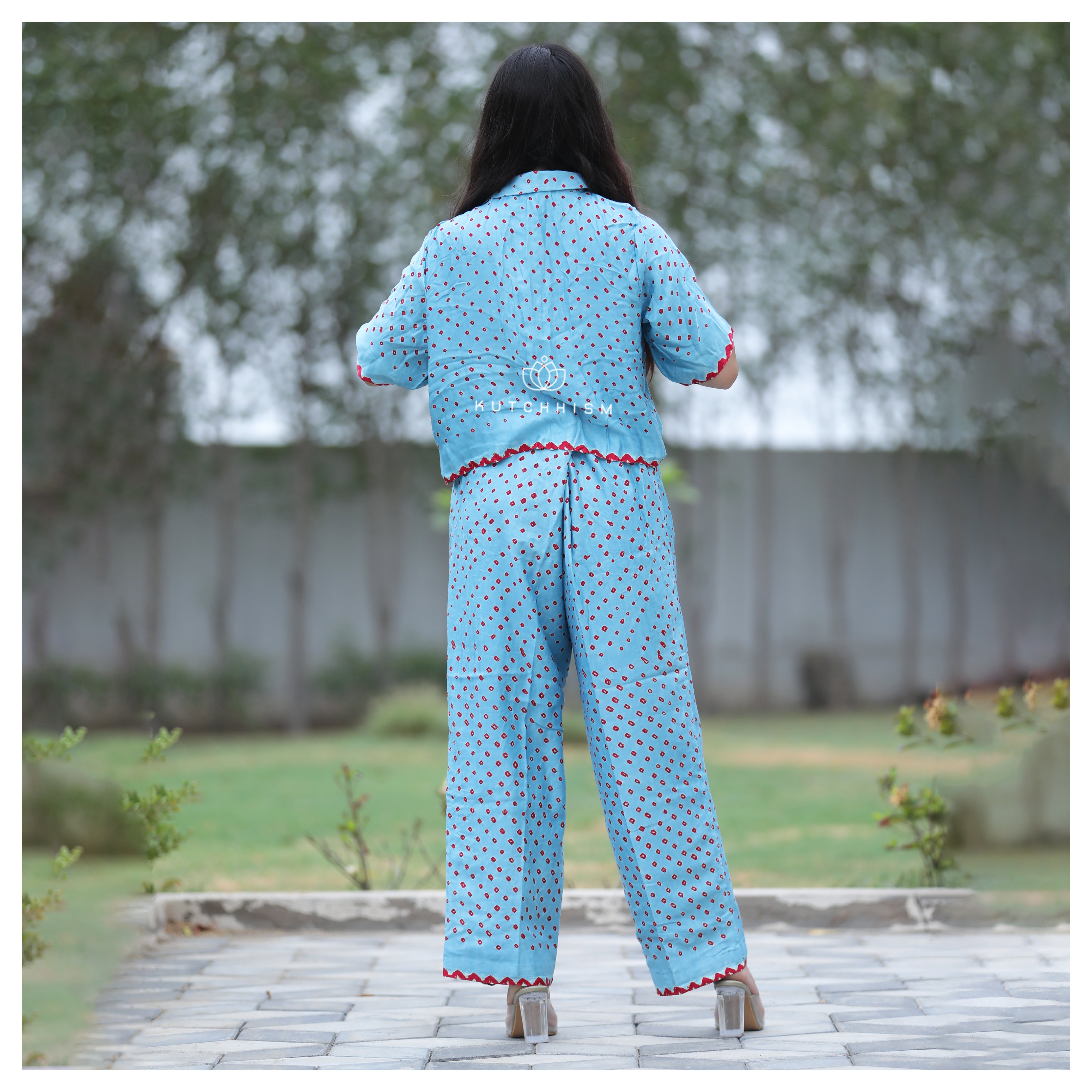 Pastel Blue Crop Shirt