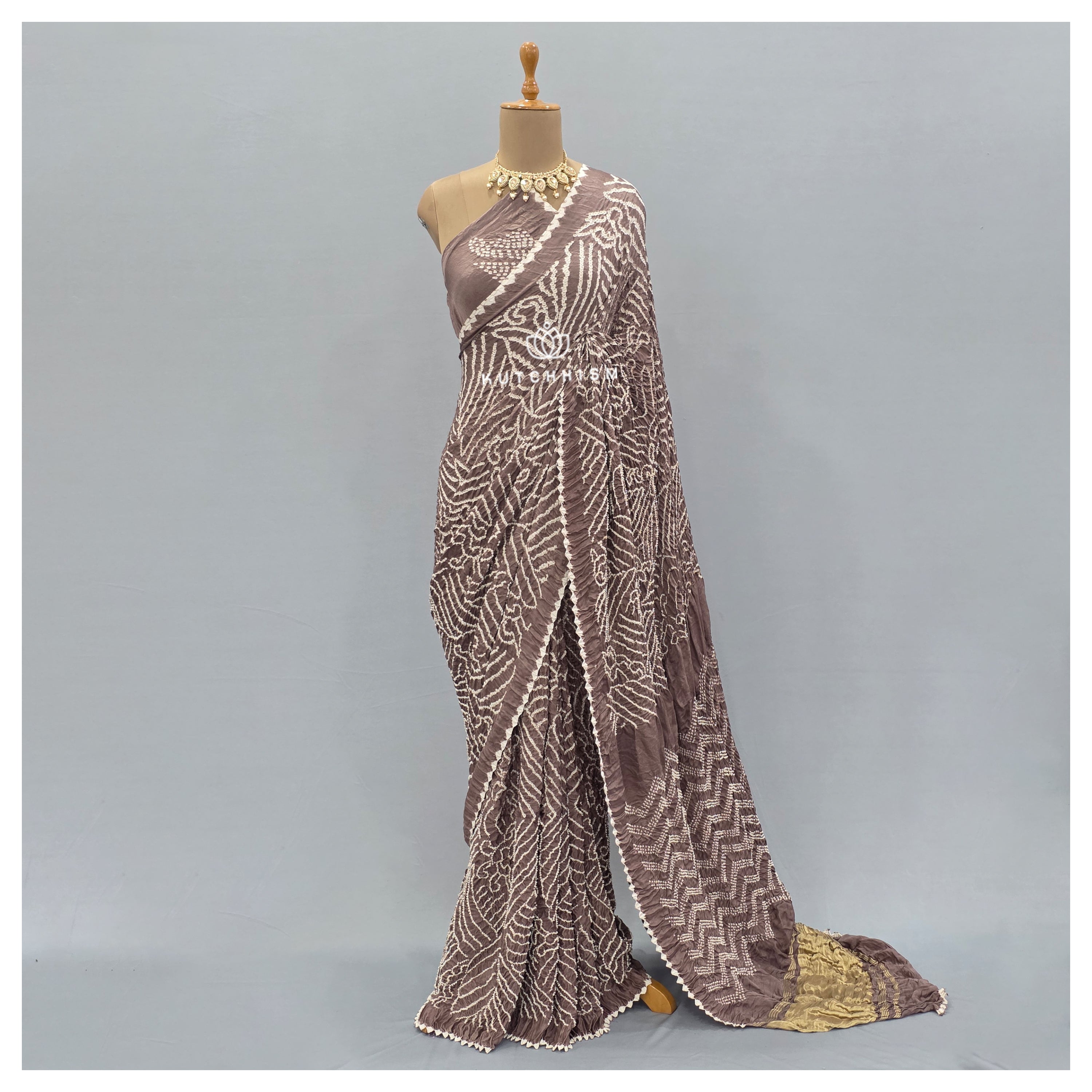 Brownish - Grey saree
