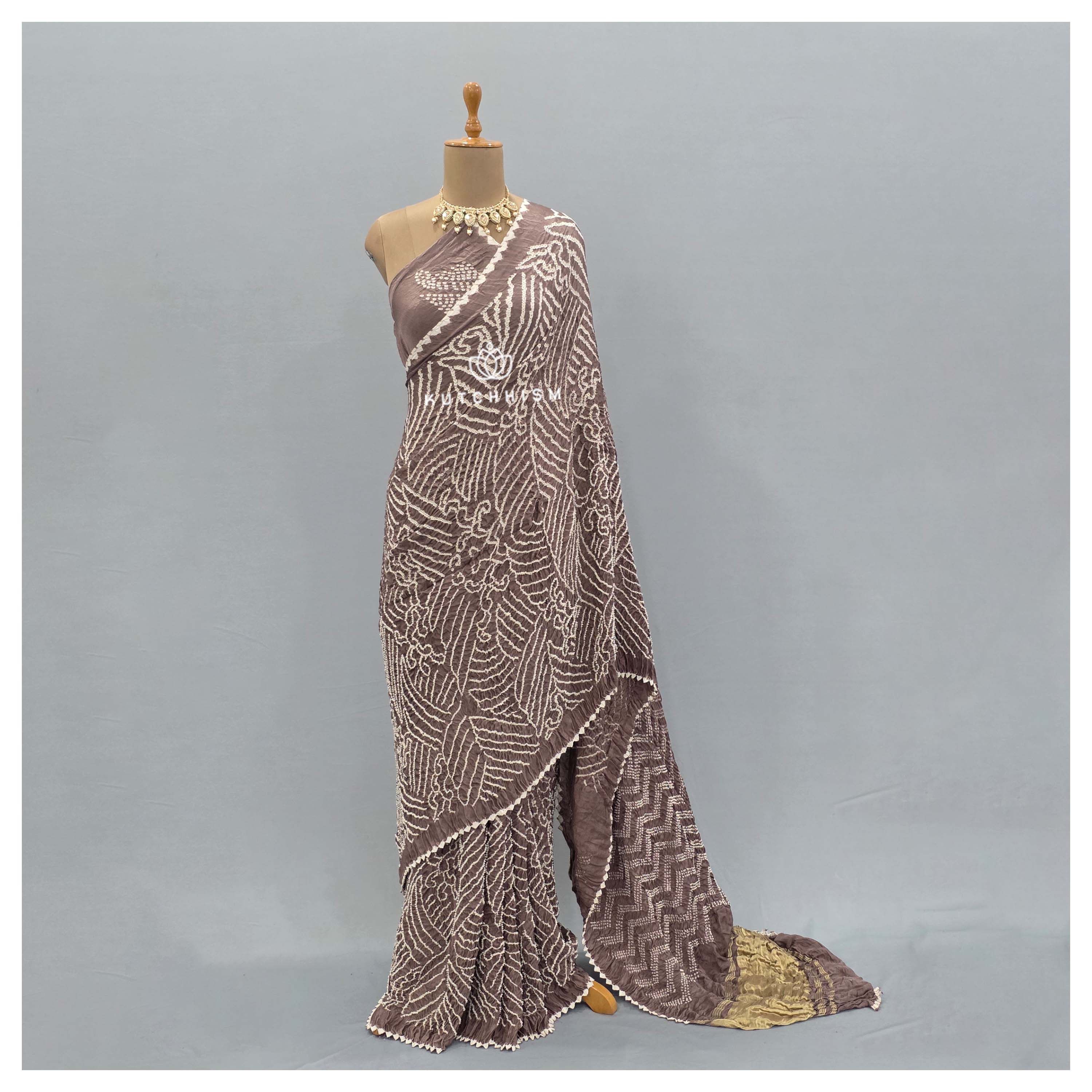 Brownish - Grey saree