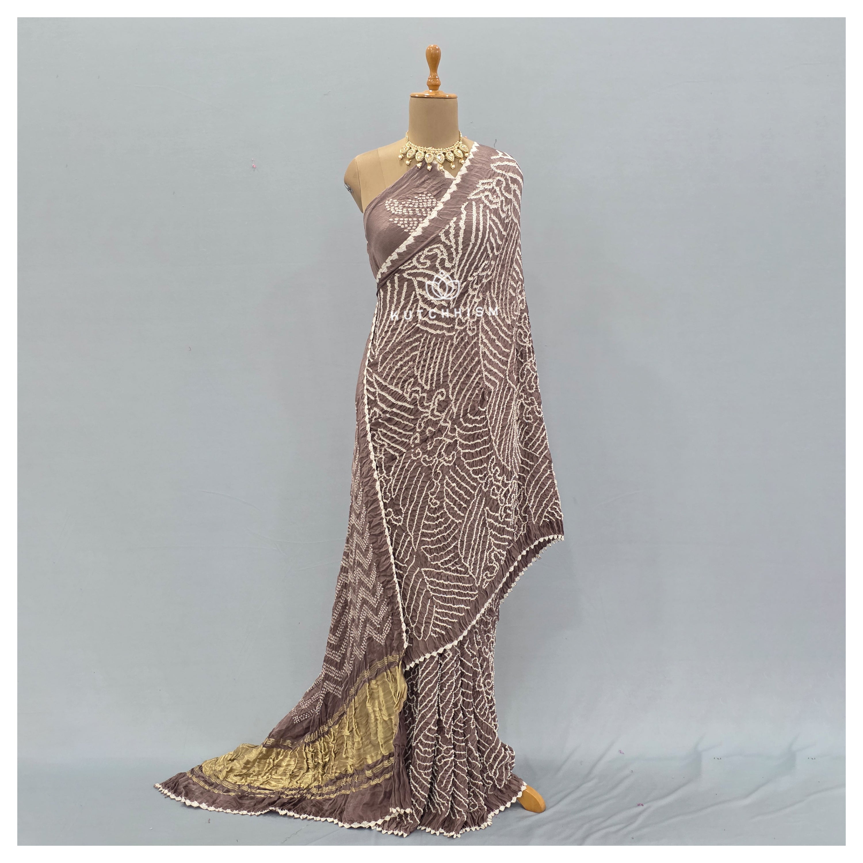 Brownish - Grey saree
