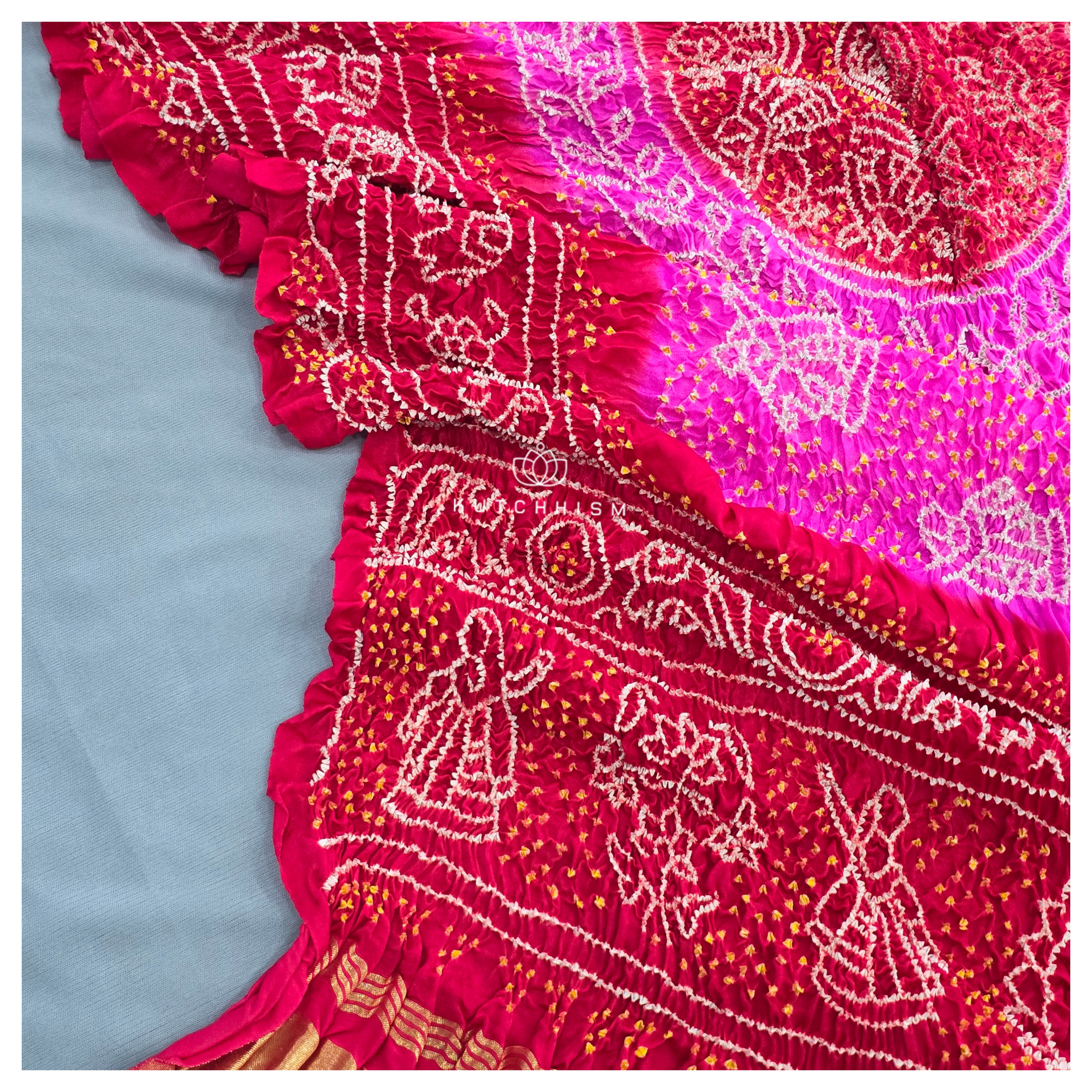 Red Pink Shaded Dupatta