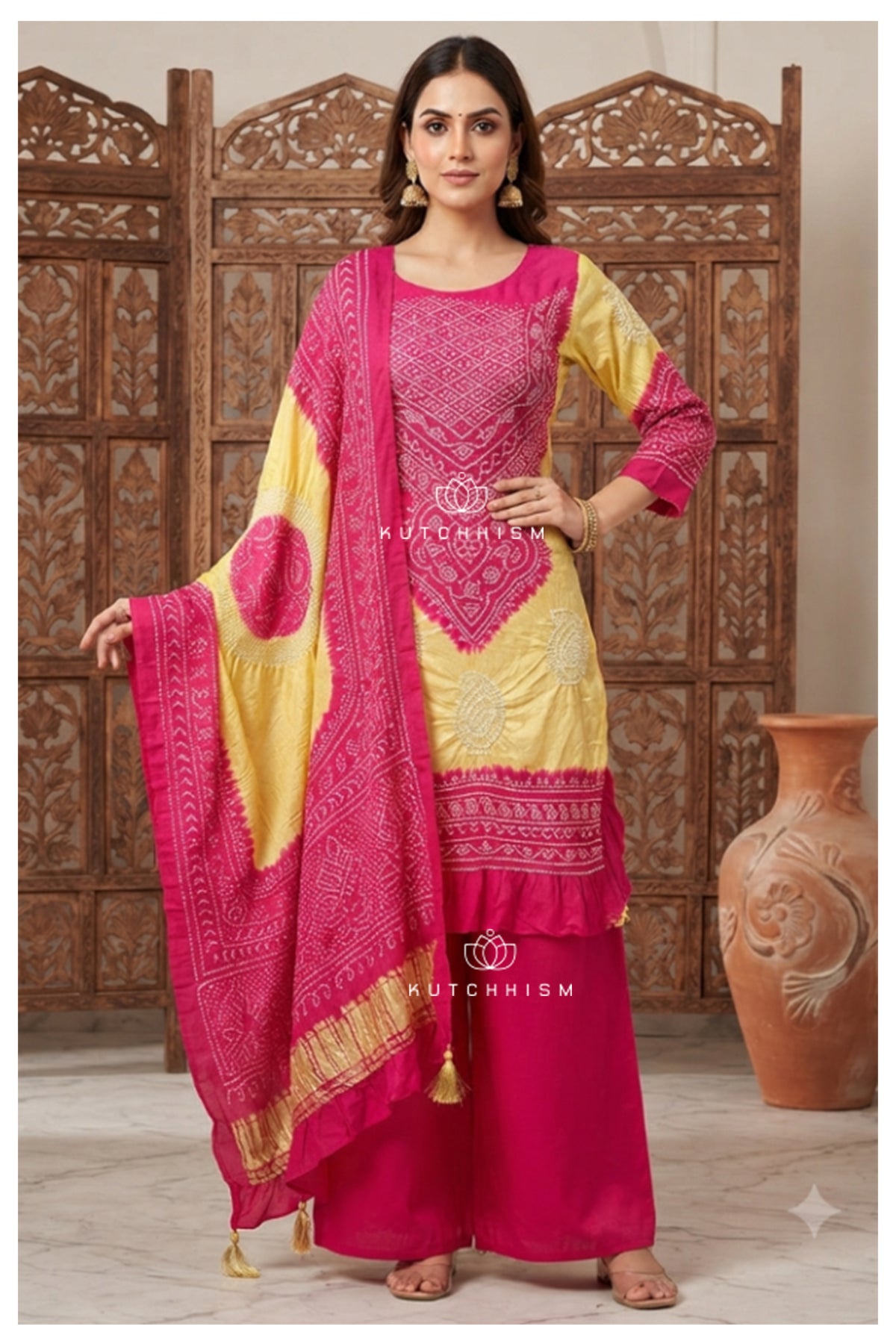 Pink and Lime Yellow Shaded