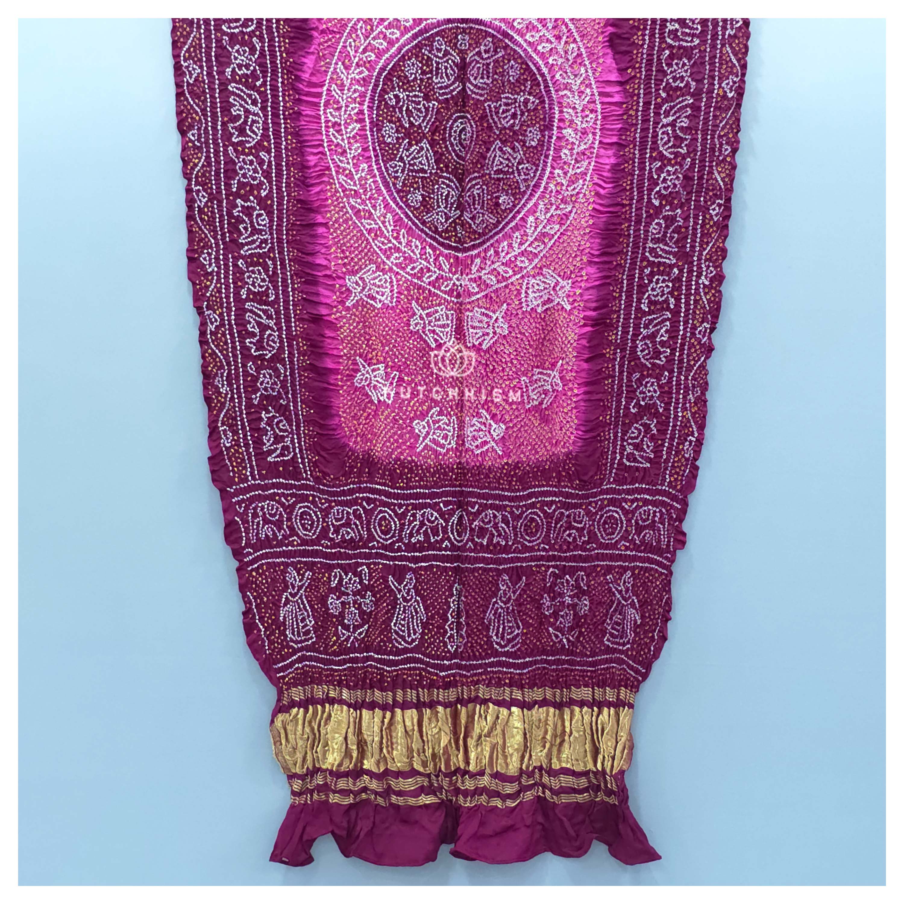 Wine and Pink Shaded  Dupatta