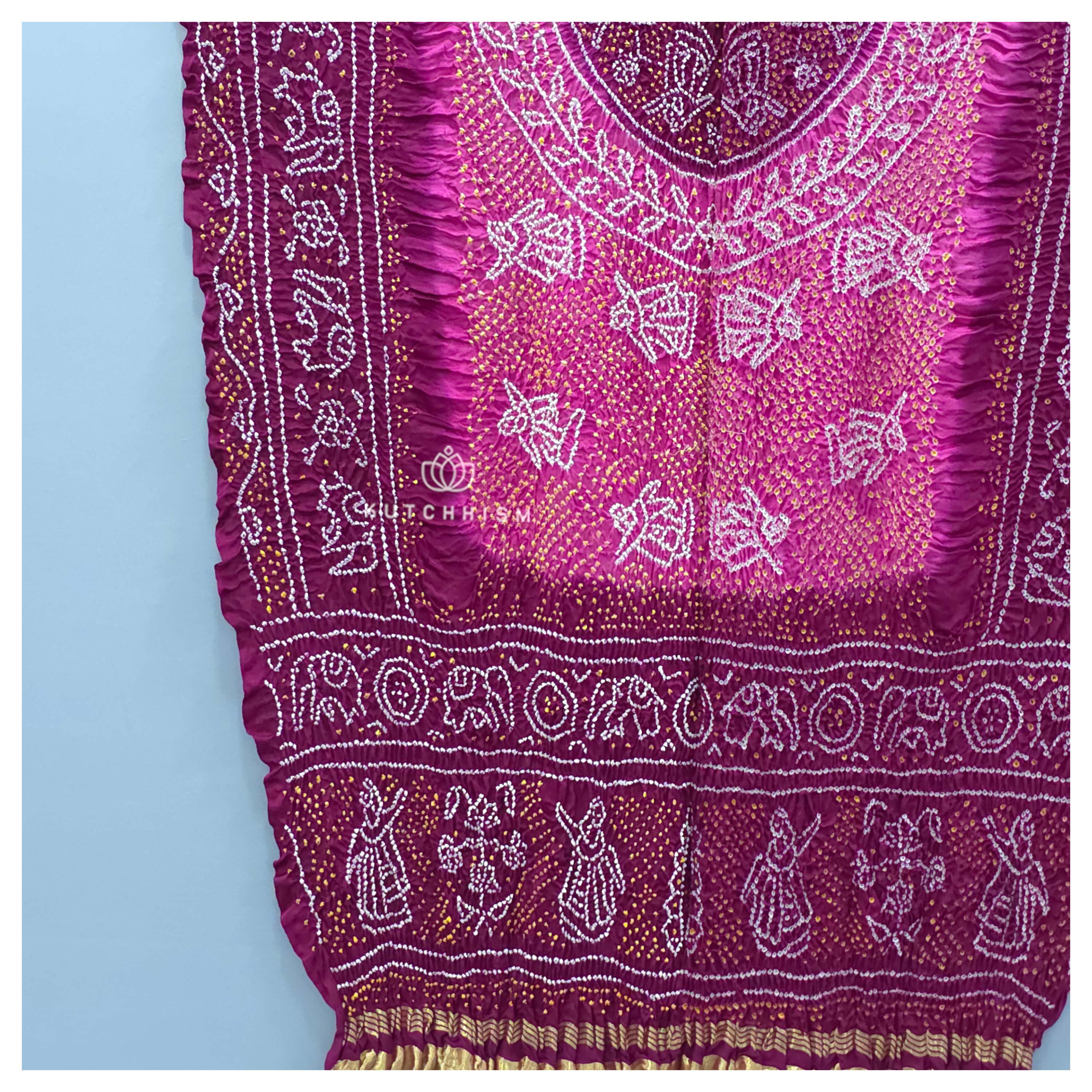 Wine and Pink Shaded  Dupatta