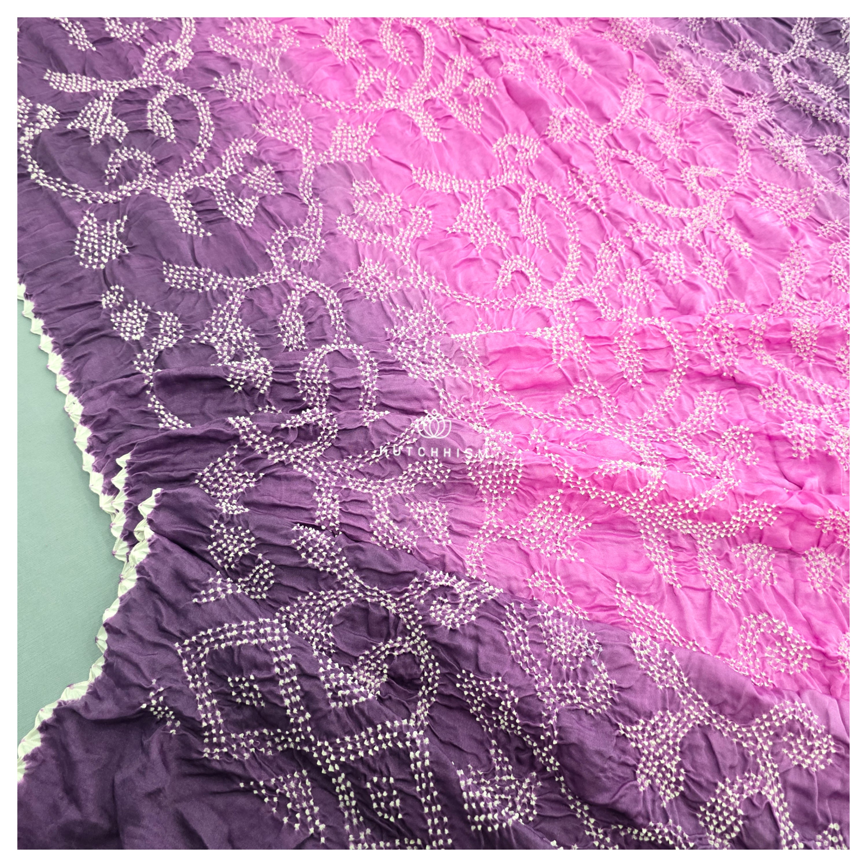 Purple Pink Shaded dupatta