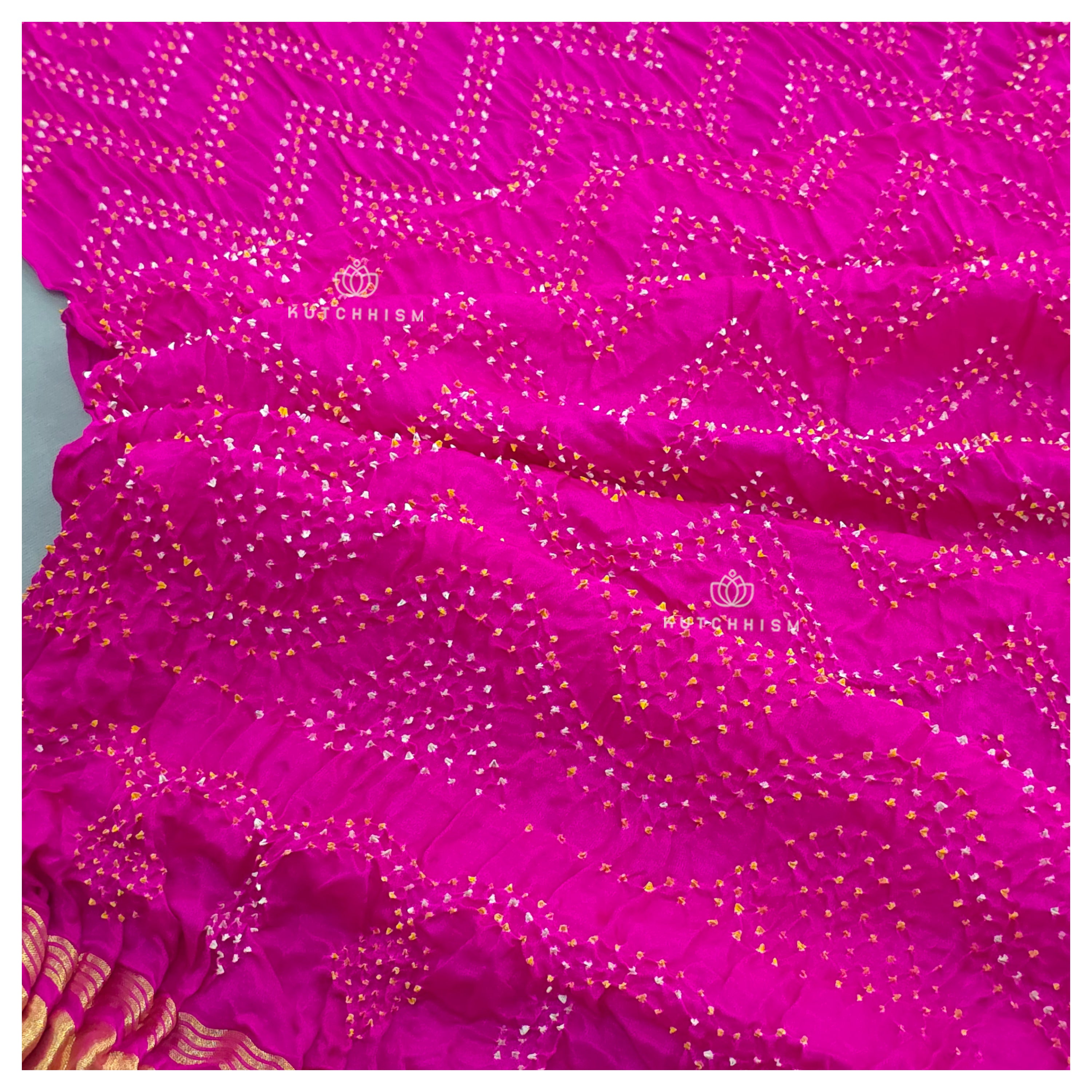 Pink Bandhani dupatta