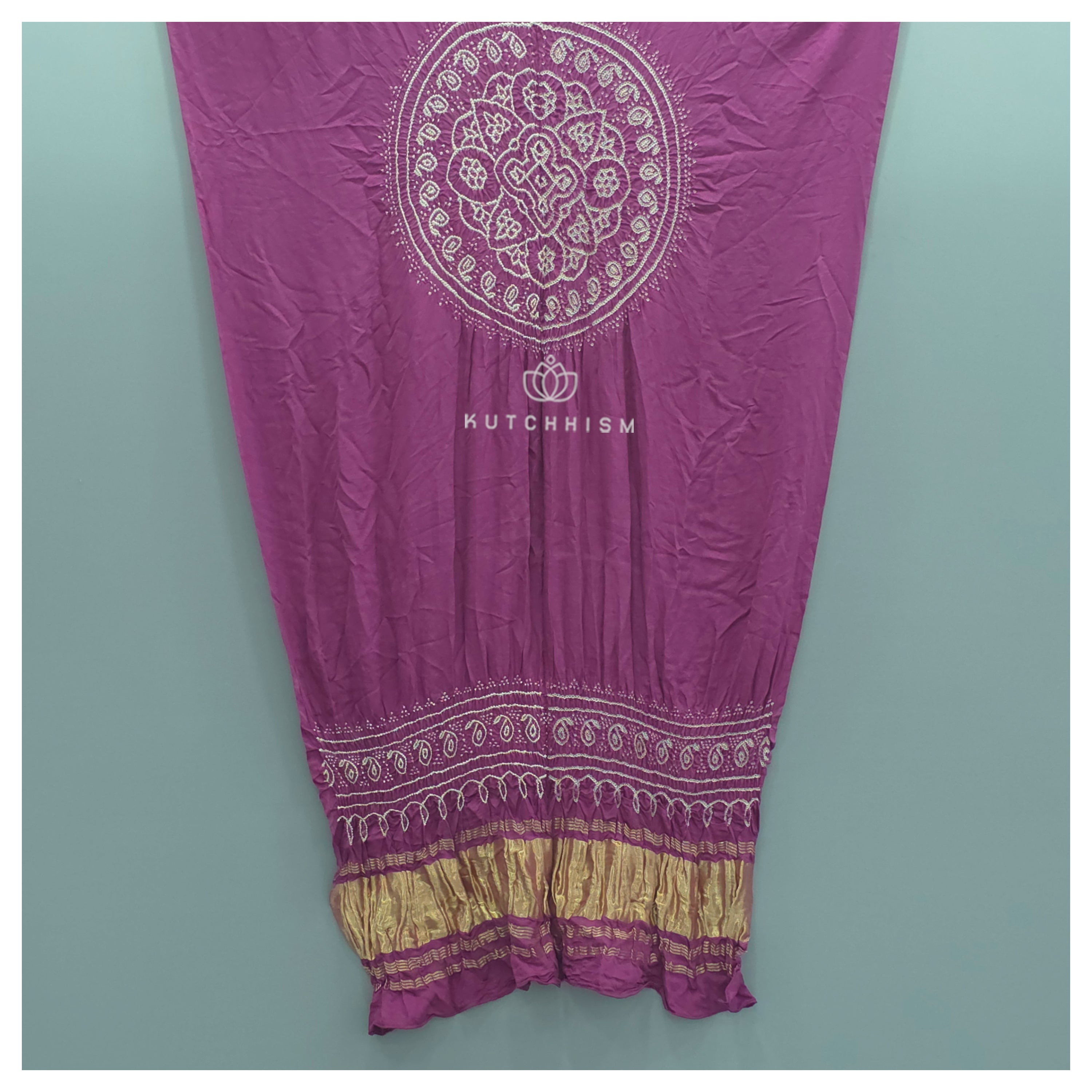 Mauve Pink  Bandhani dupatta