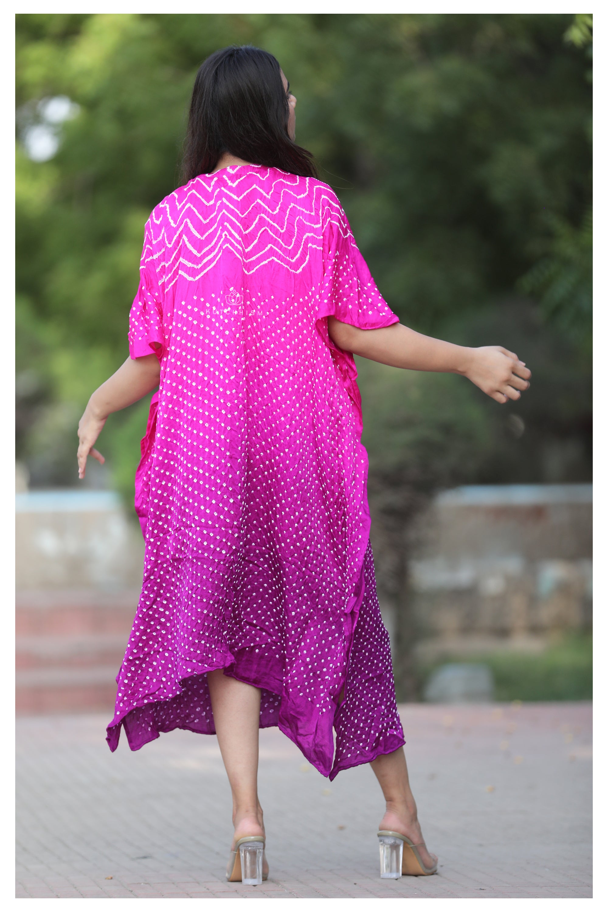 Pink&Purple Shaded  Kaftan