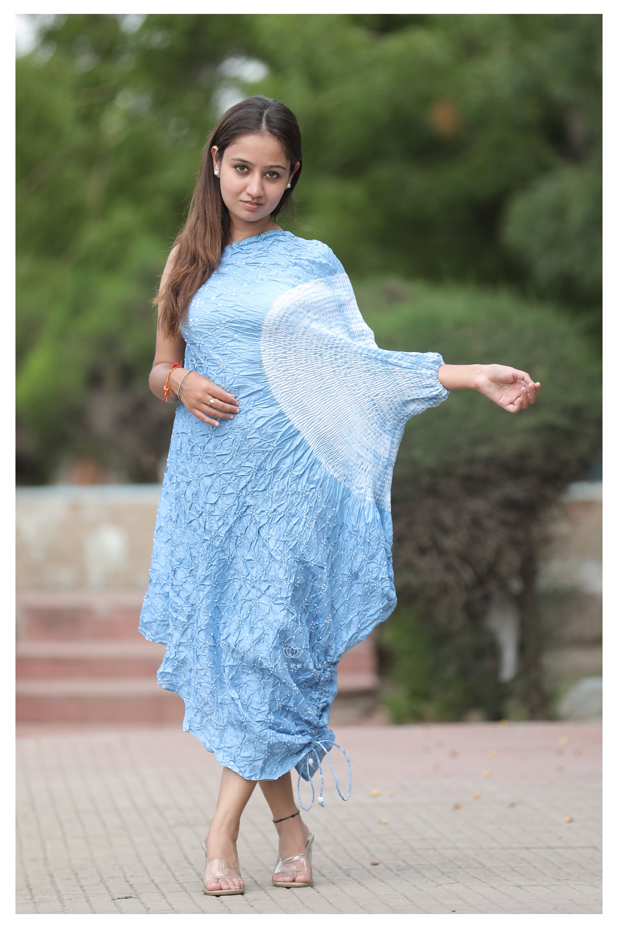 Light Blue One Sided  Kaftan