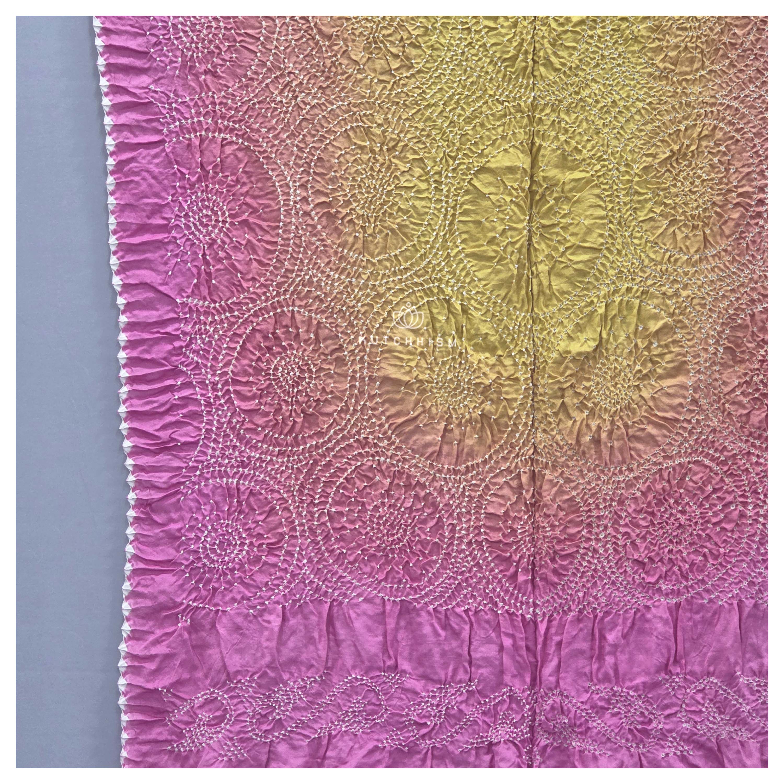 Yellow Pink Shaded Dupatta