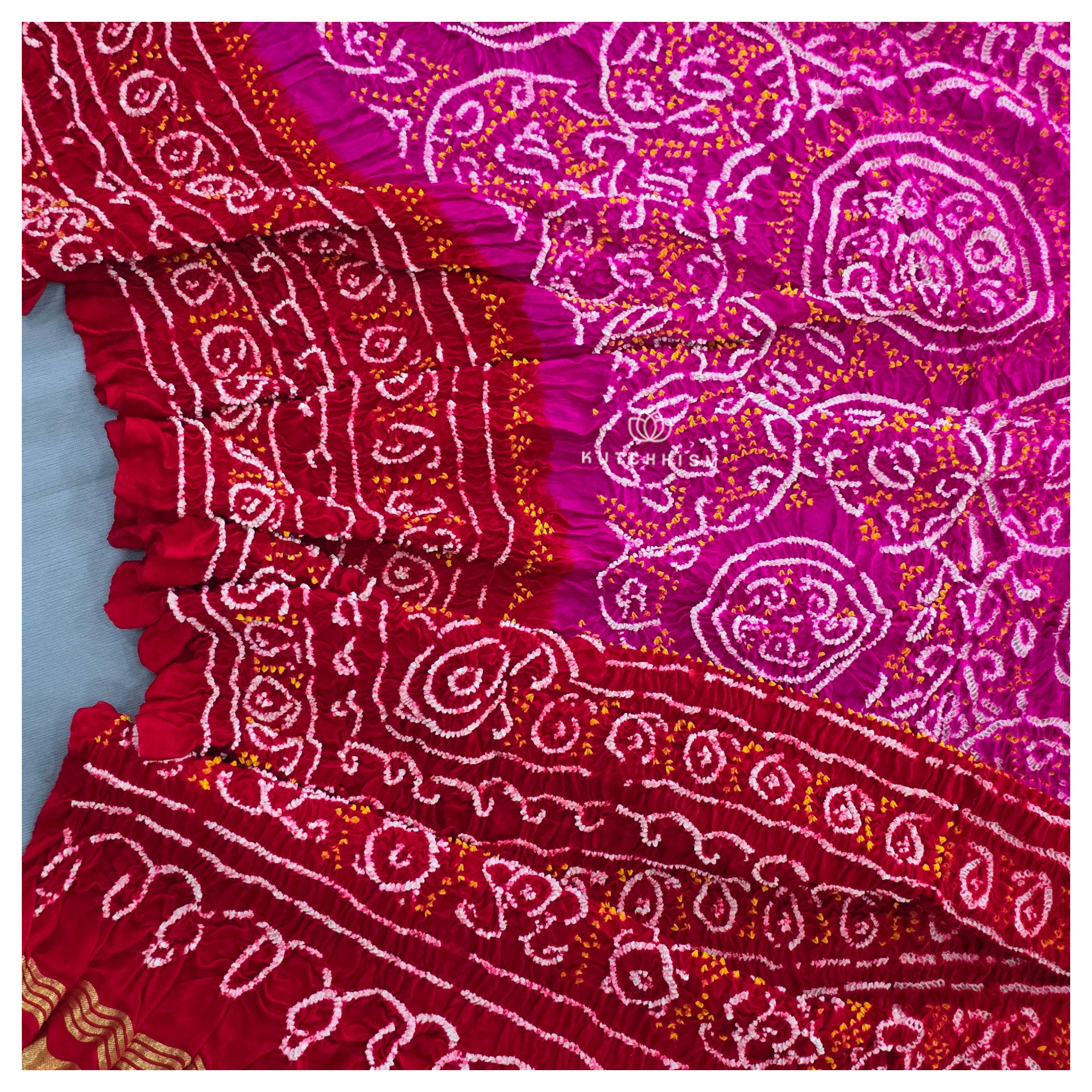 Red Pink Shikari Dupatta