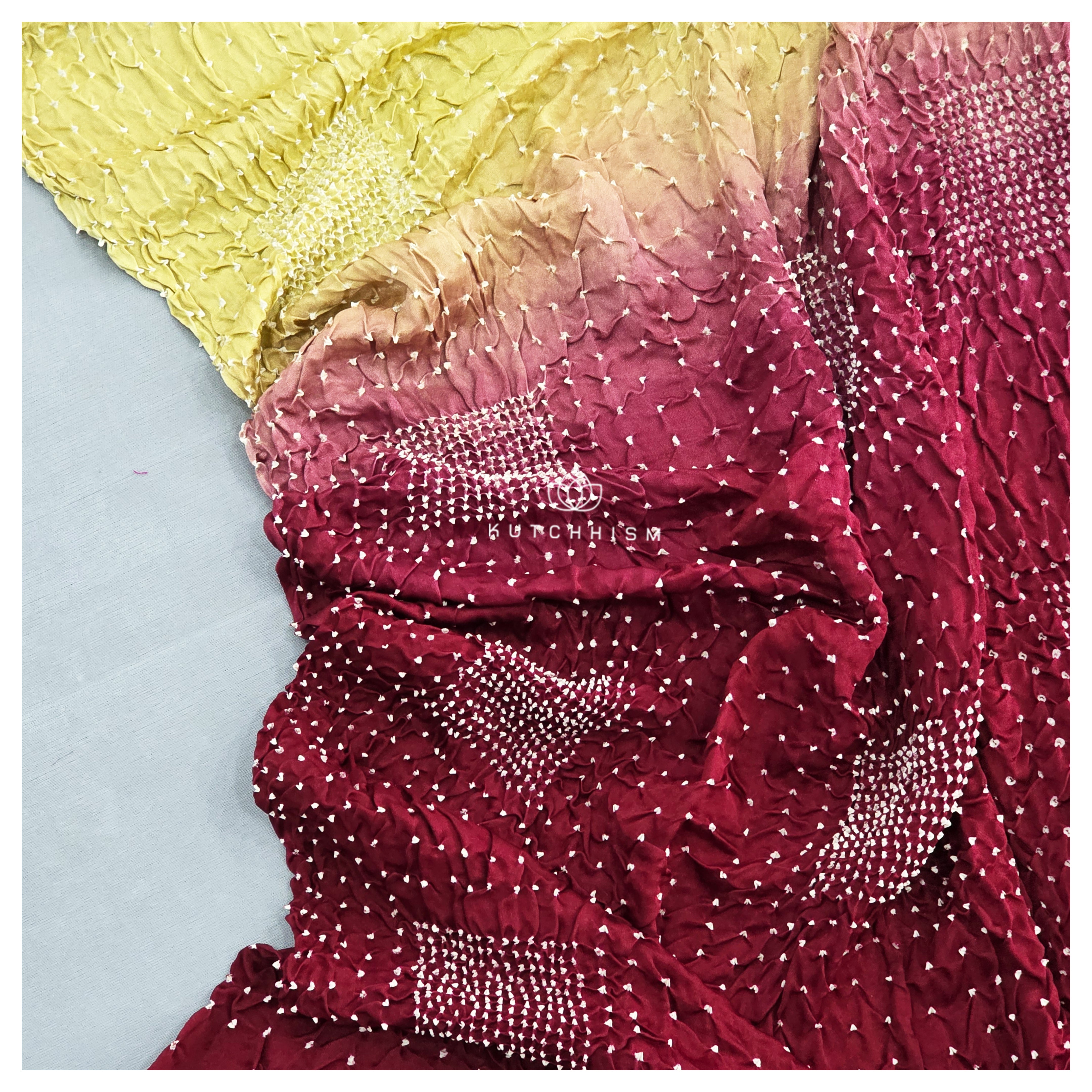 Pista and  Brown Shaded Dupatta