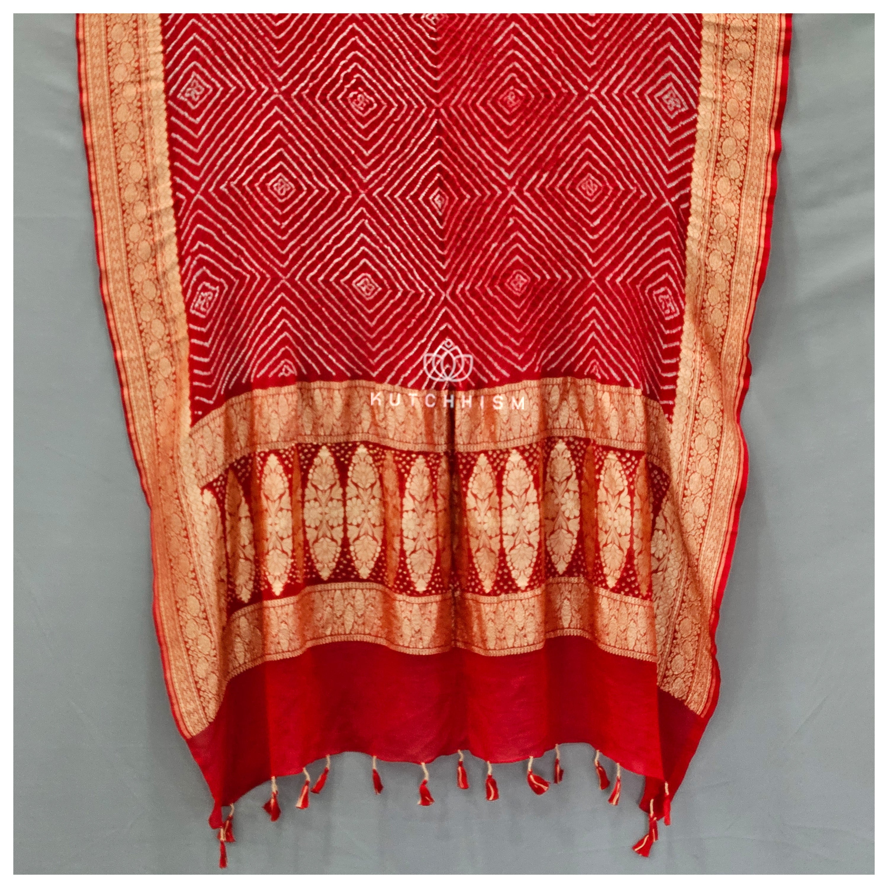 Red Banasari Dupatta