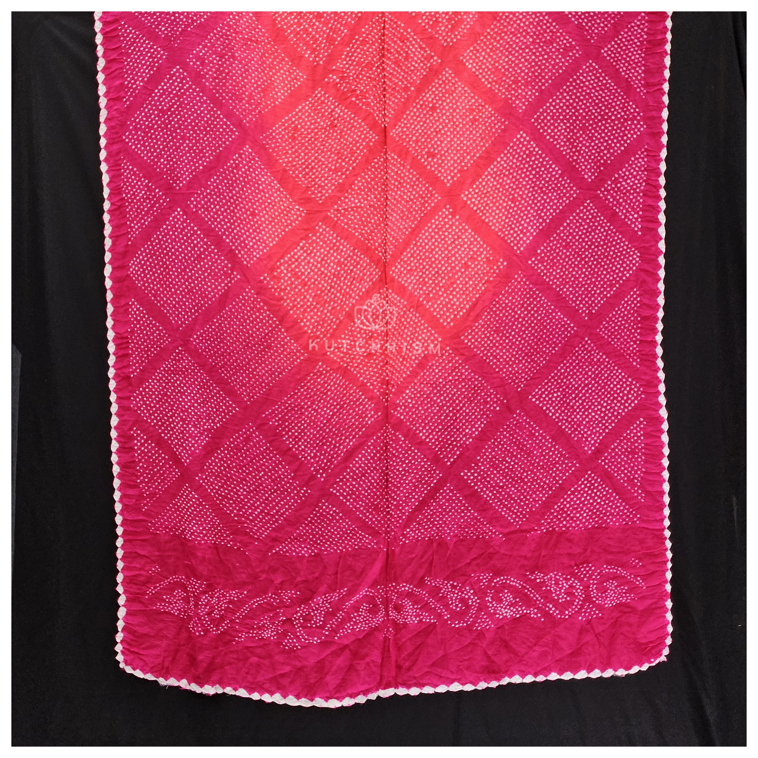 Pink  Shaded Bandhani Dupatta