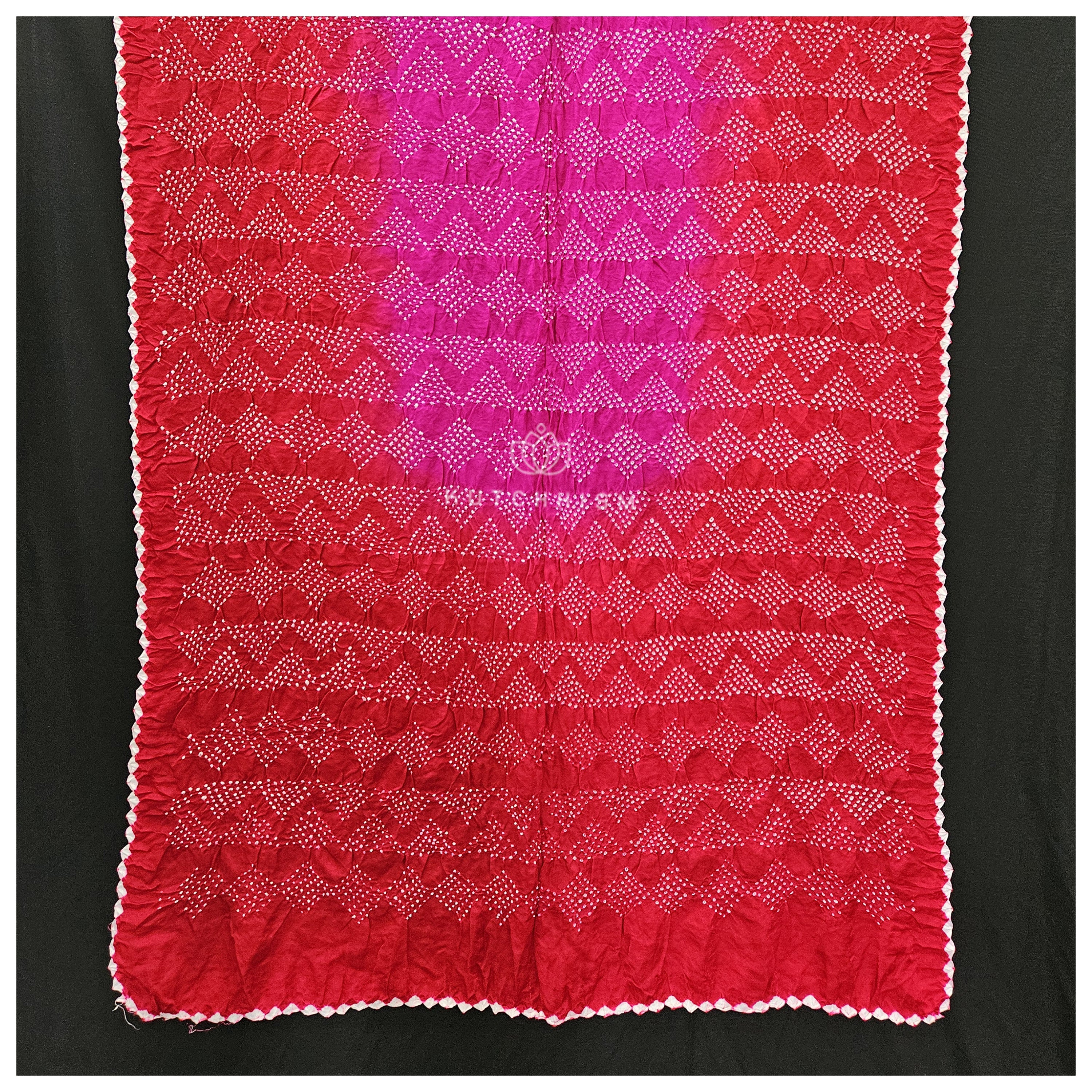 Red - Pink Shaded Bandhani Dupatta